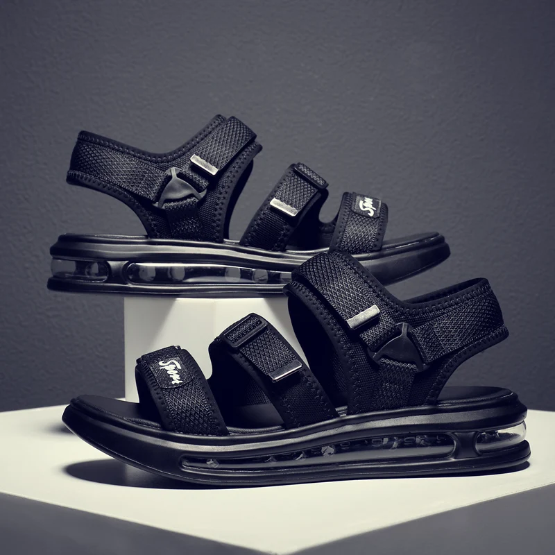 

Мужские летние уличные сандалии с открытым носком и пряжкой, повседневная спортивная обувь для походов и путешествий, размер 38-44