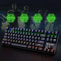 1506 gaming mechanical keyboard 87 keys mix backlit light suspended detachable square keycaps typewriting style for pc laptop