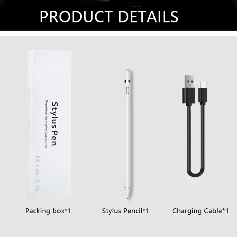 

Active Stylus Touch Pen for iPad 10.2 10.9 pro 11 for Samsung Galaxy Tab S6 lite Touch Pen for Huawei mediapad 10.8 matepad 10.4