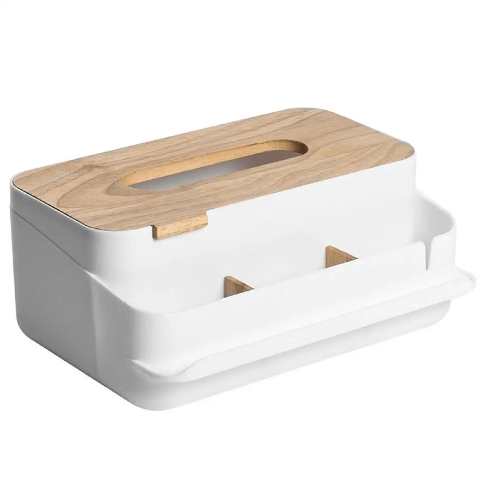

Tissue Box Office Home Organizer Phone Holder Napkin Paper Towel Storage Case