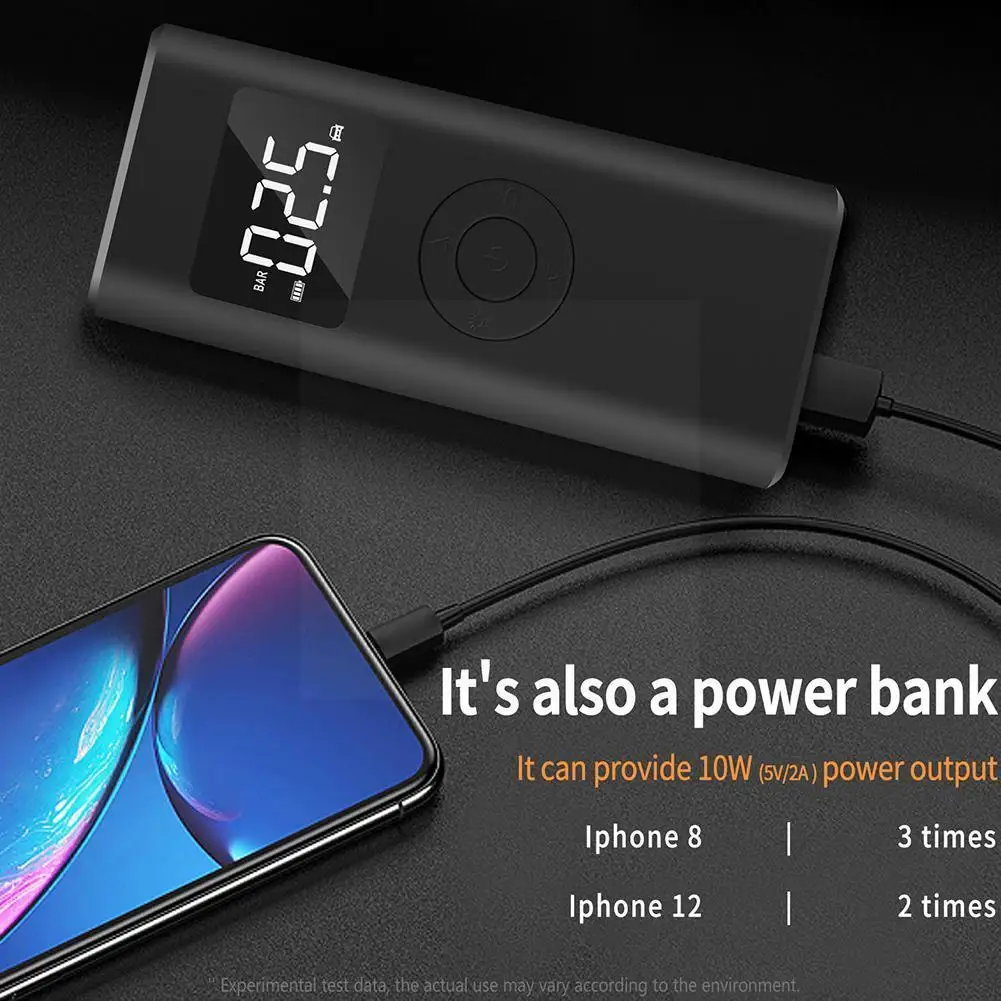 

Автомобильный воздушный компрессор Y0B7, электрический беспроводной насос для шин, перезаряжаемый цифровой, для автомобилей, мотоциклов, мяч...