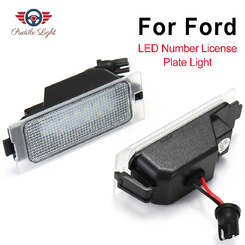 2x 18SMD белый автомобильный лицензионный светильник, автомобильный Стайлинг для Ford Edge 07-14 Escape 08-12 Mercury Mariner, светодиодный номерной знак, светильник