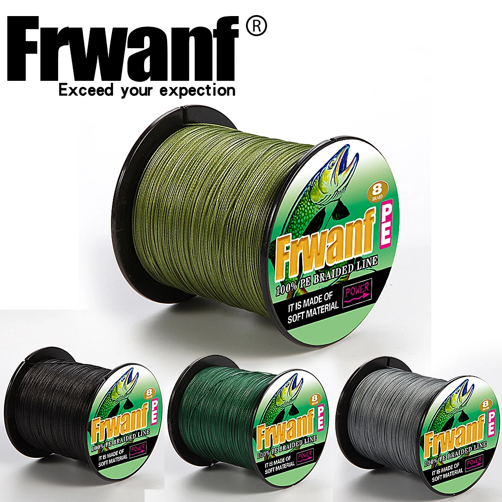 Рыболовная плетеная леска Frwanf 8 плетеных лесок 500 м мультифиламентная для морской