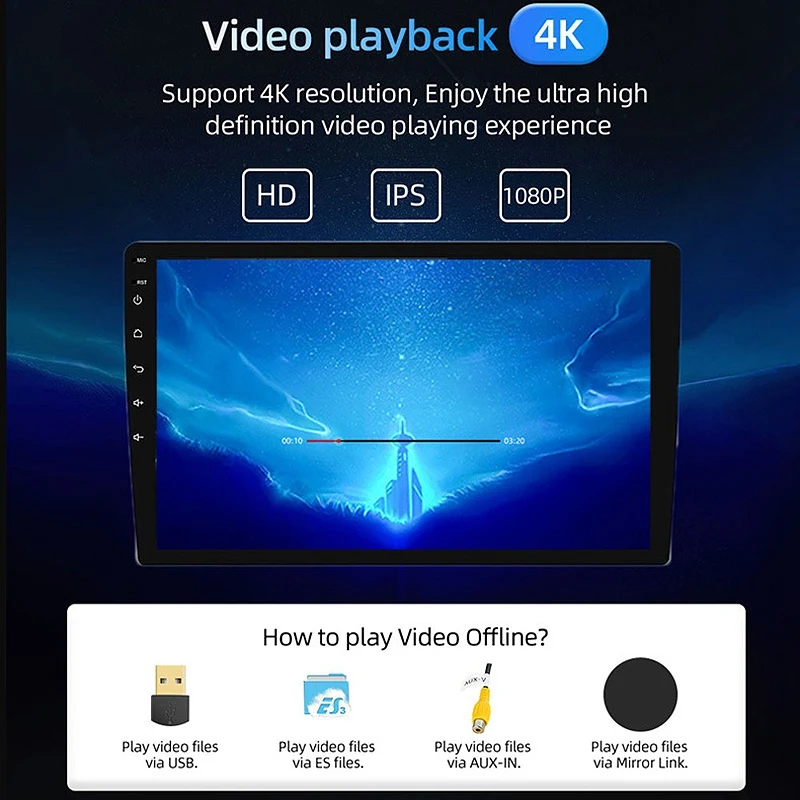 Новый 1 + 16G Android 10 автомобильный радиоприемник мультимедийный плеер для Toyota Prado