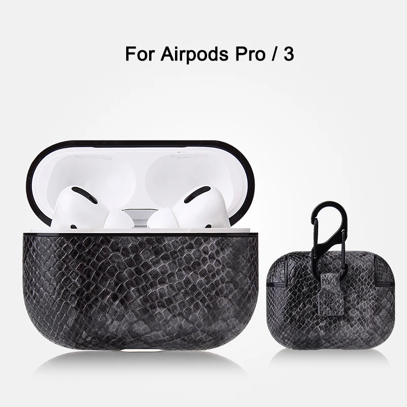 Роскошный кожаный чехол для Airpods Pro 3 2 1 Apple противоударный Air pods защитный