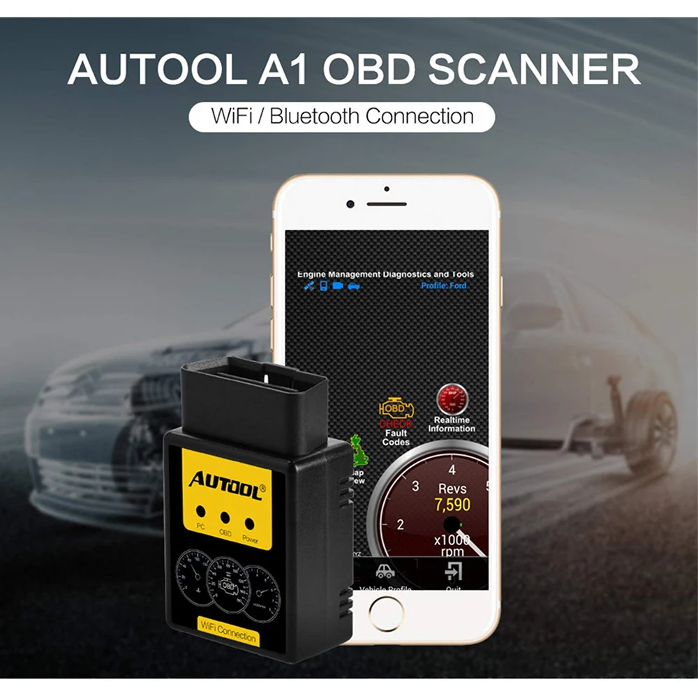Сканер OBD2 с Bluetooth диагностический сканер OBDII кодов двигателя для Android и