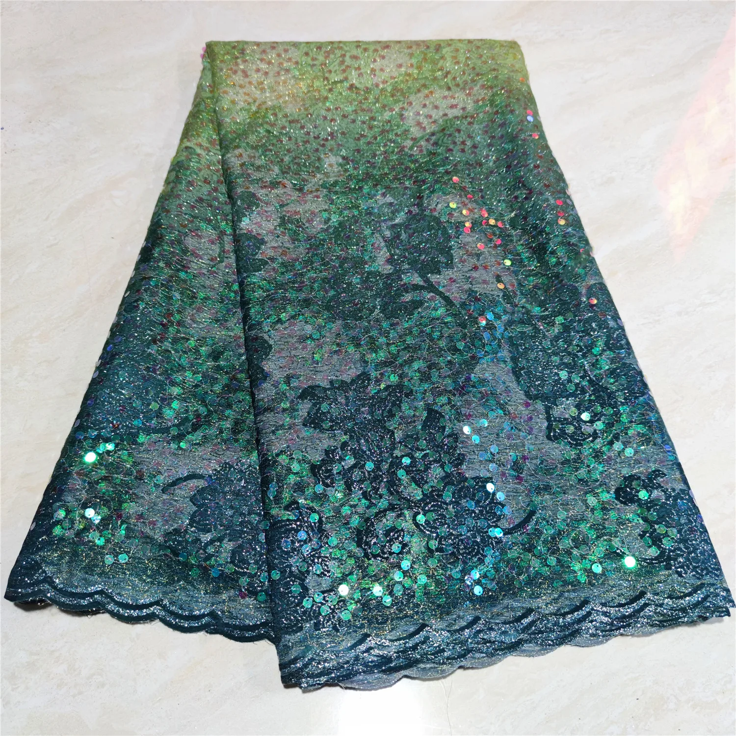 

Fashion styles colorful sequins embroidered gauze fabrics Nigeria Lagos Asoebi DIY tulle laces high quality net tissue 2022 lace