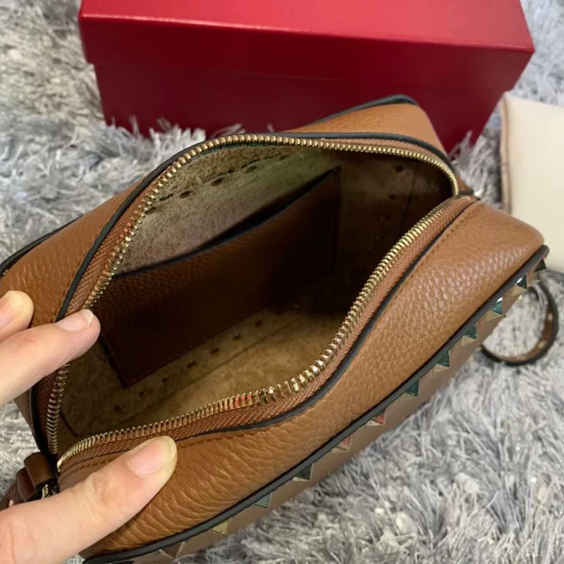 

Medium Cowhide Willow Stud Camera Bag Cross-Body Shoulder Bag for Women