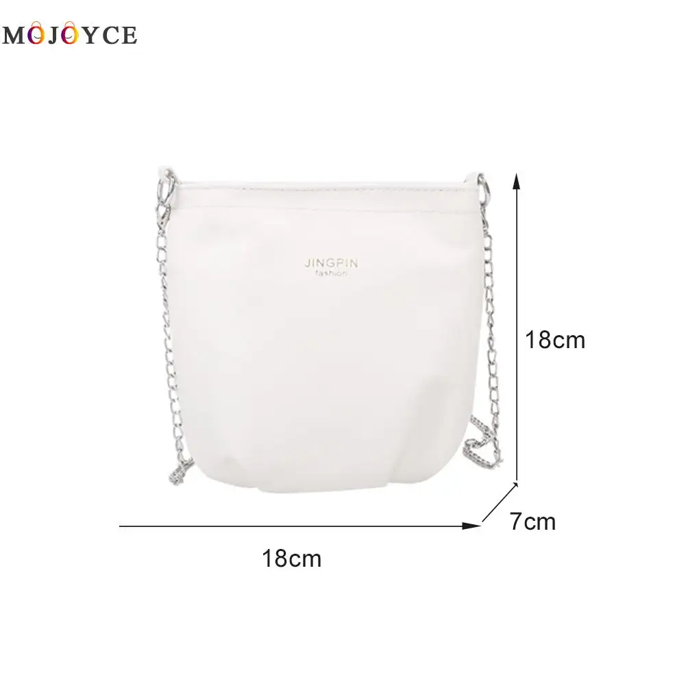 

Simple Women Shoulder Handbag PU Chain Fashion Pleated Bucket Crossbody Pouch Fashion Exquisite Shopping Bag