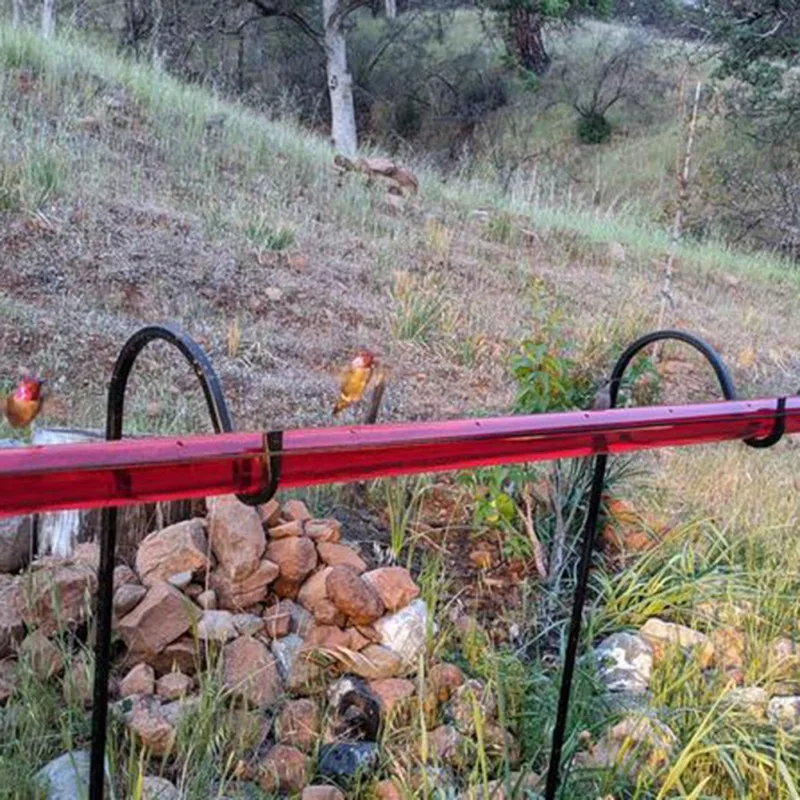 

50CM Hanging Long Tube Red Bird Feeder Hummingbird Bird Feeder Outdoor Hummingbird Feeder