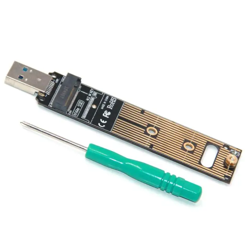 ALLOYSEED M.2 NVME to USB 3.1 Adapter PCI-E USB-A 3.0 Solid State Drive Internal Converter Card For NVMe M Key SSD Disk | Компьютеры и