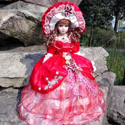 

Height 41cm Welfare Russia ceramic doll European household furnishings creative personality cute cute baby doll for baby gifts