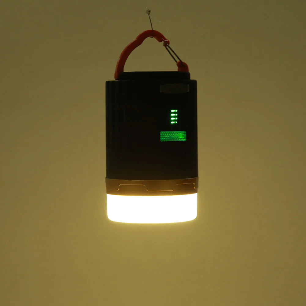 Портативная USB-заряжаемая лампа для кемпинга в палатке с дистанционным управлением.