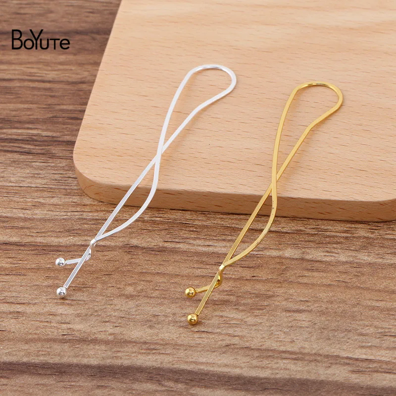 

BoYuTe (20 Pieces/Lot) 80*15*1.2MM Metal Iron Hairpin Bangs Clip Korean Style Diy Hair Accessories Materials Wholesale