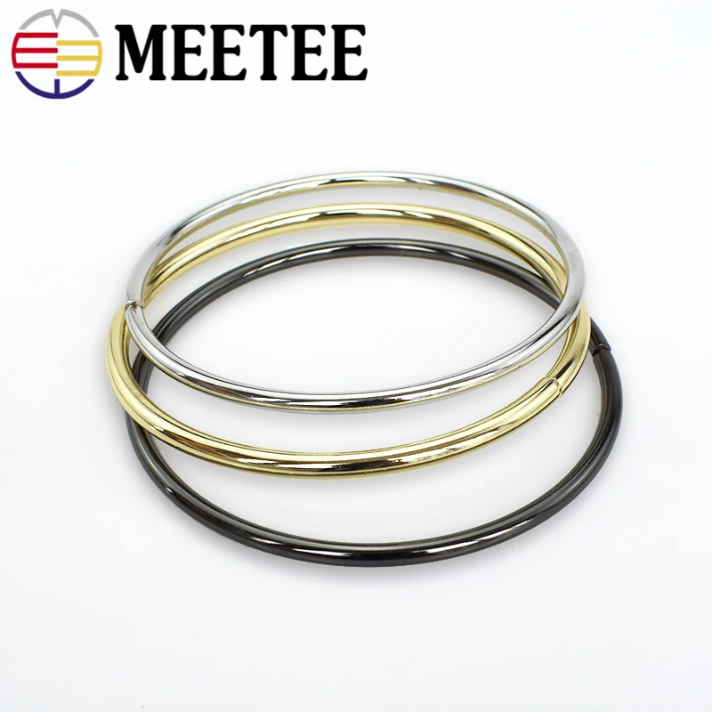 2Pcs Meetee 10cm Thick 5mm Metal O Ring Bags Frame Purse Handle for Luggage Hardware Accessories Buckles DIY Crafts F1-77 | Дом и сад