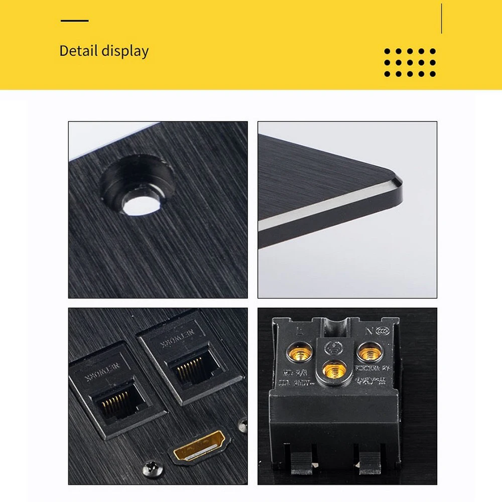 Настольная Встраиваемая розетка 2 сетевой интерфейс источник питания с пятью