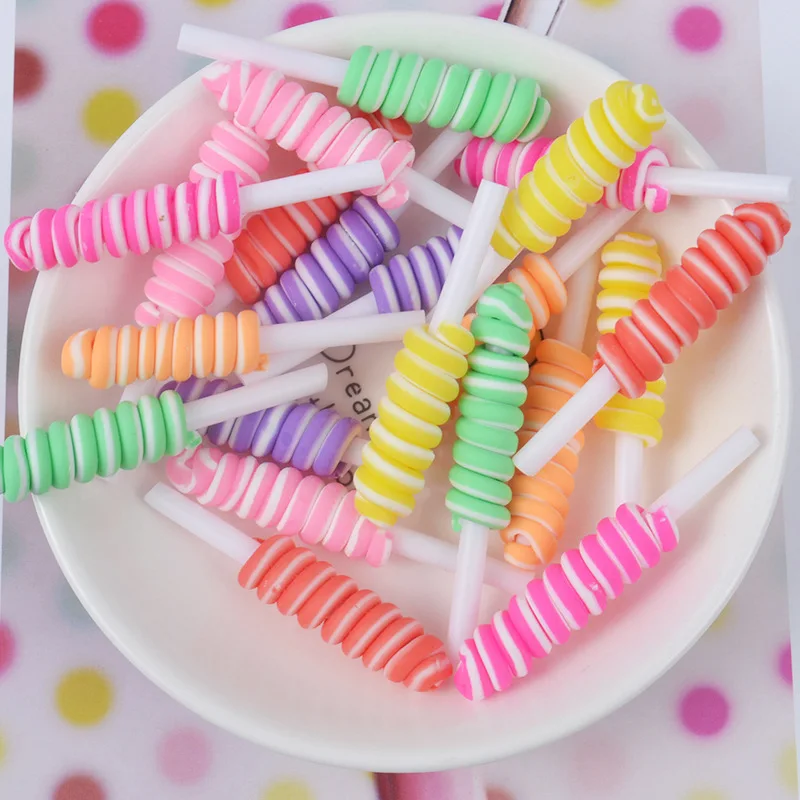 

10Pc/Bag Lollipop/Sweet Cone Kawaii Nail Charms Decorations Resion Cute Girls Orange/Pink/Blue/Green/Pink 3D Manicure Jewery Ch