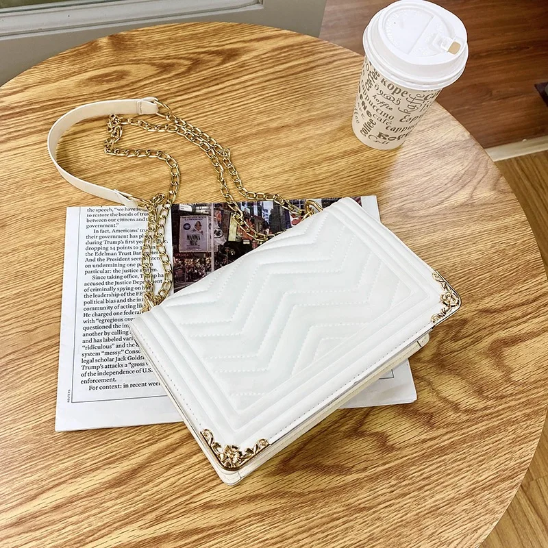 

2021 New Casual Bag Women Fashion Chain Shoulder Bags Small Square Bag Women's One-shoulder Diagonal Bag Tote Bag