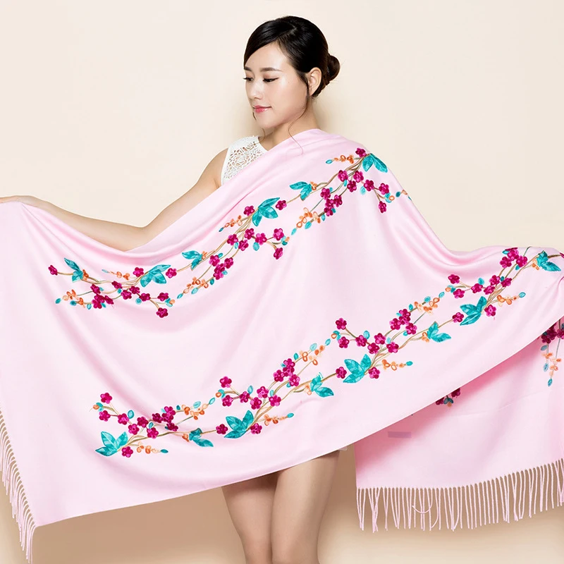 Роскошный брендовый женский шарф из пашмины высокое качество зимние кашемировые