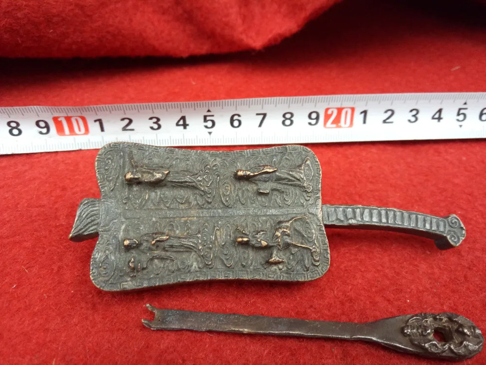 

Old copper door lock of Chinese ancient arts and crafts