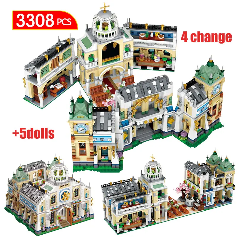 

3308 шт., 1 в 4, конструктор «Friends City Street View»