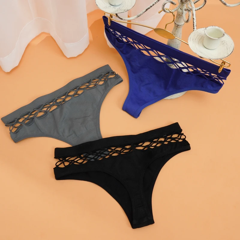 Ажурное женское нижнее белье G-стринги дышащее высокоэластичное модное стринги 2