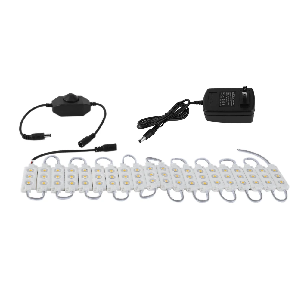 3 м 20Row + диммер адаптер 5050 зеркало с подсветкой LED лампа светодиодный светильник