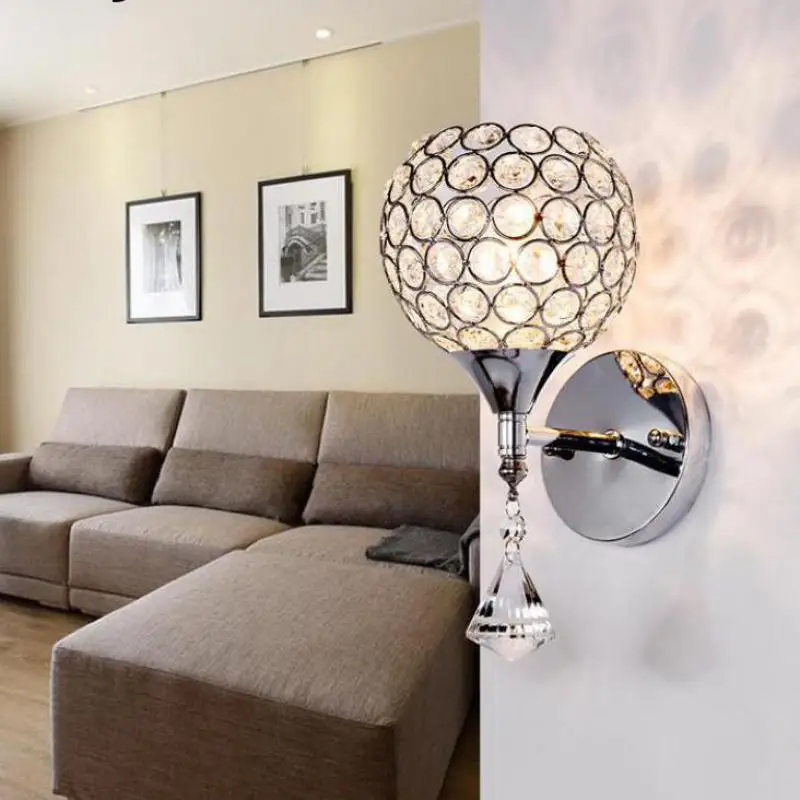 Хрустальные настенные светильники современное освещение с основанием из