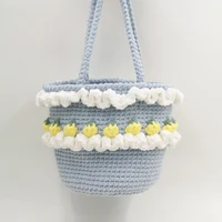 non finished yarn art custom cute knitting bag diy package weave craf poked set handcraft kit for needle material pack