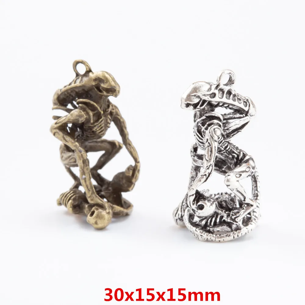 

25 pieces of retro Skull pendant zinc alloy pendant DIY European style jewelry making 7166