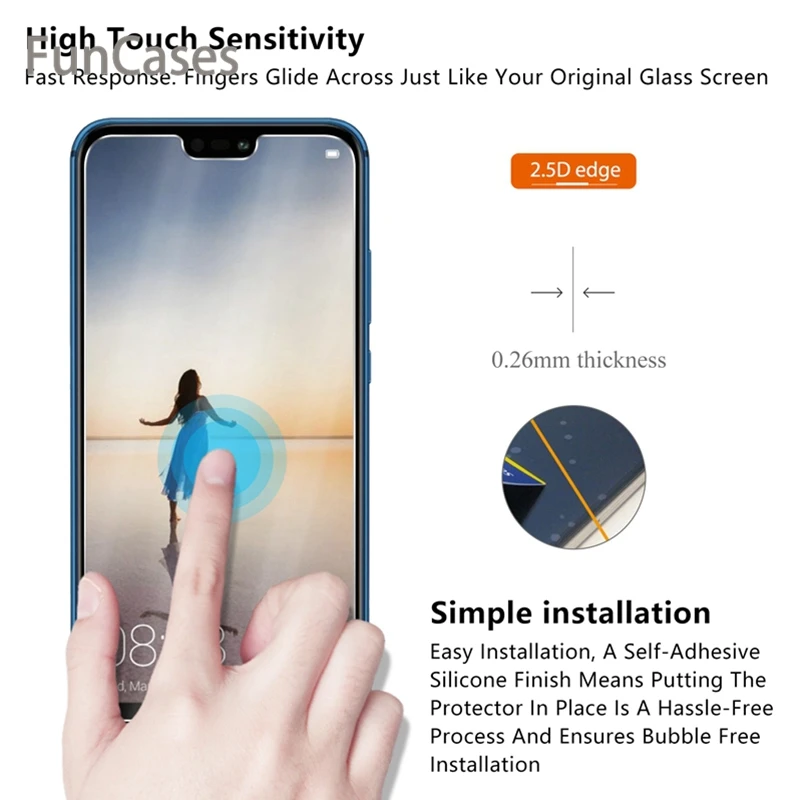 Закаленное стекло для huawei P20 Lite Защитное экрана телефона P9 P8 P10 2017 Защитная пленка