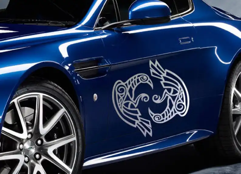 Черный/Серебряный ворона Хугин и Мунин скандинавской мифологии Одина Ворон Viking