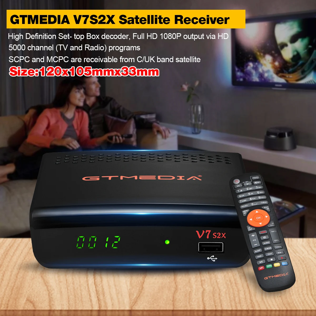 Gtmedia DVB-S2 V7S2X HD спутниковый декодер 1080P GT медиа V7S H.265 TV Box приведенный в действие v7