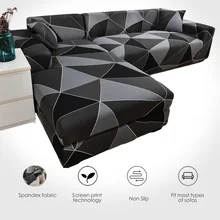 Stretch Sofa Covers for Corner Sofa  Arm Chair Sofa Cover Elastic Printed Sofa Covers for L Shape Couch 1PC