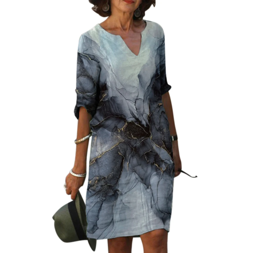 

Retro Style Woman Mini Dress Summer Sexy V Neck Ladies Dresses Half Sleeve Stright Dress Streetwear Vestidos for Female D30