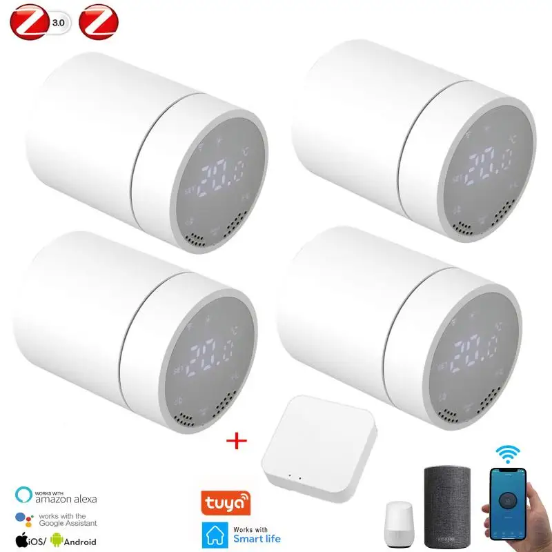 

Умный привод радиатора Tuya ZigBee3.0 с сенсорным управлением, программируемый термостатический клапан, контроллер температуры с поддержкой при...