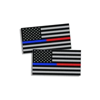 New Waterproof Police Fireman Rescue EMT US Flag Color Car-Sticker Decals for Car Bumper Cover scratches Interior KK126cm