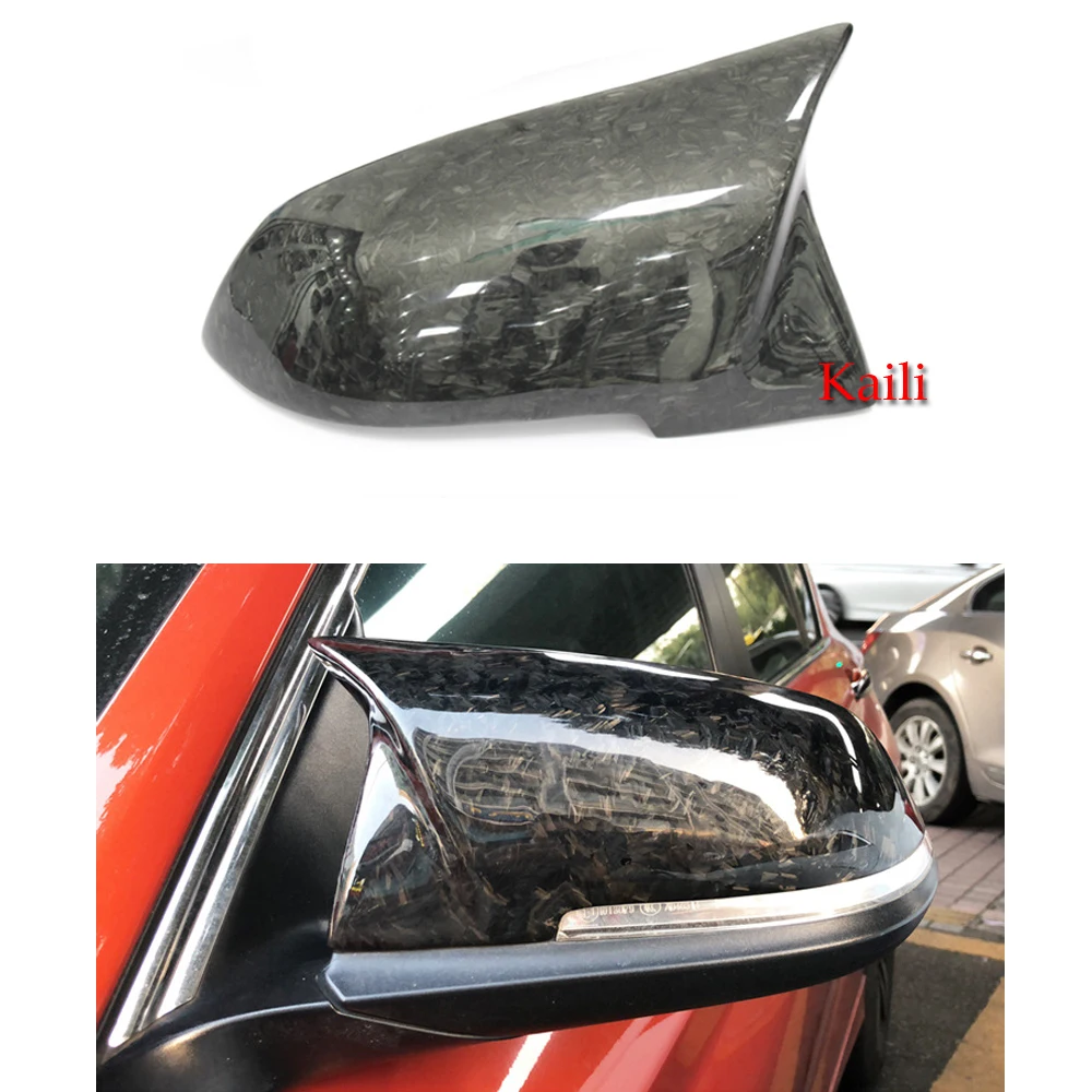 

F20 F21 F22 F23 F87 M2 F30 F31 F34 F32 F33 F36 E84 Real Forged Carbon Mirror Caps For 1 2 3 4 X1 series Auto Review Covers