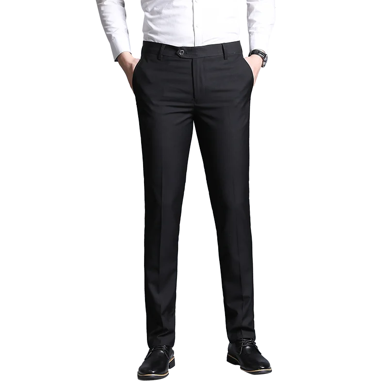 

Men Suit Pants Slim Fit Flat Front Stretch Dress Pants Formal Trousers Male Office Pants Plus Size Party Wear Pants for Men 38
