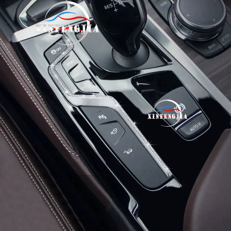 

Fit For BMW New X3 G01 18-19 Silvery Crystal Center Multimedia Case/Front Dashboard Ring/Ignition Engine Start Button Cover Trim