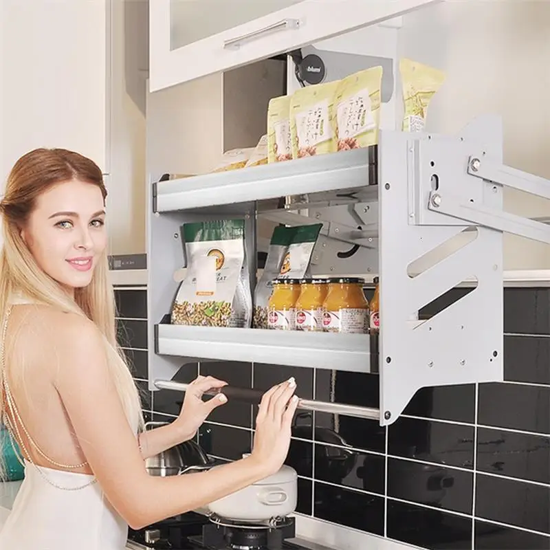 Подвесная стойка из нержавеющей стали для кухонного шкафа|Полки и держатели| |