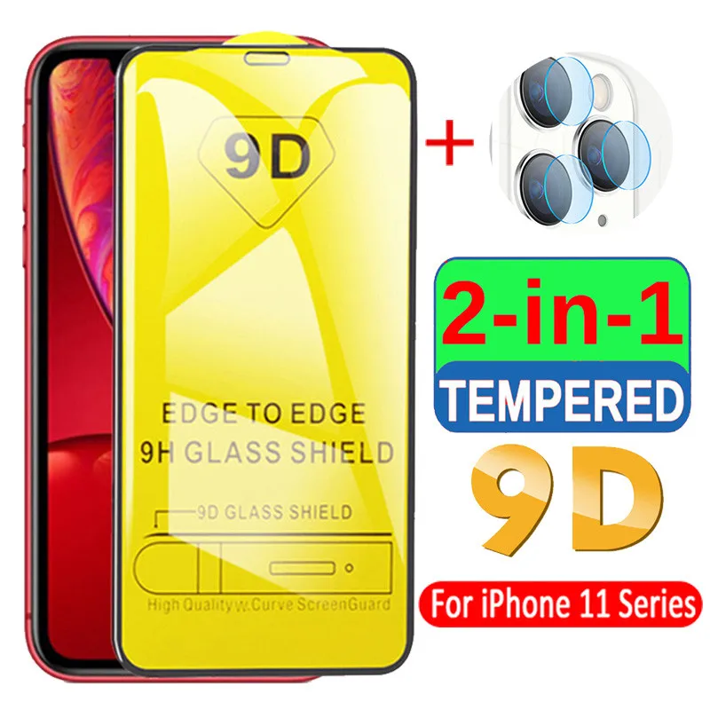 2 в 1 Защитное стекло для iphone 11 защита экрана aiphone 11promax pro закаленное с камерой len cam