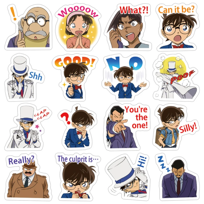 40 шт. Харадзюку аниме детектива Конан стикер s для путешествий Чехол гидрофляги