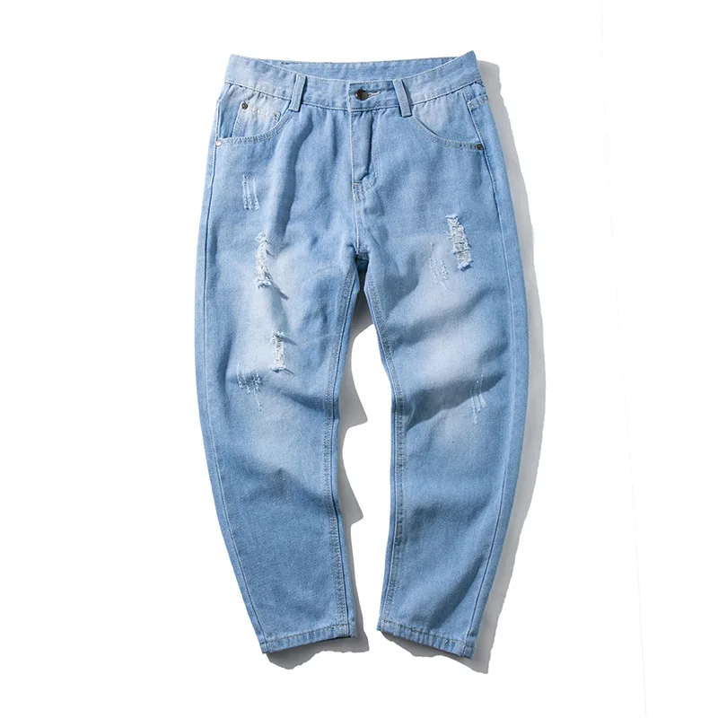 Весна лето 2020 модные джинсовые корейские мужские студенты bf Свободные