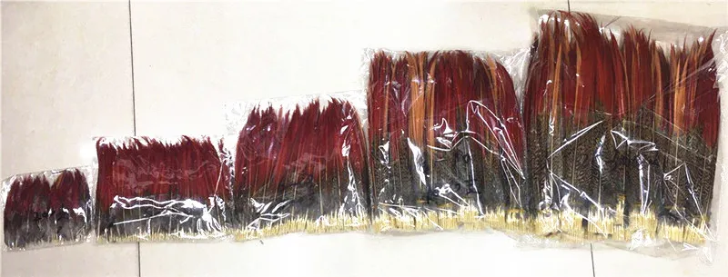 Золотистый фазан красные наконечники свободное перо 5 ~ 30 см/2 12 дюймов красный меч