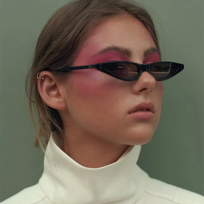 Маленькие Солнцезащитные очки женские винтажные кошачий глаз трендовые с