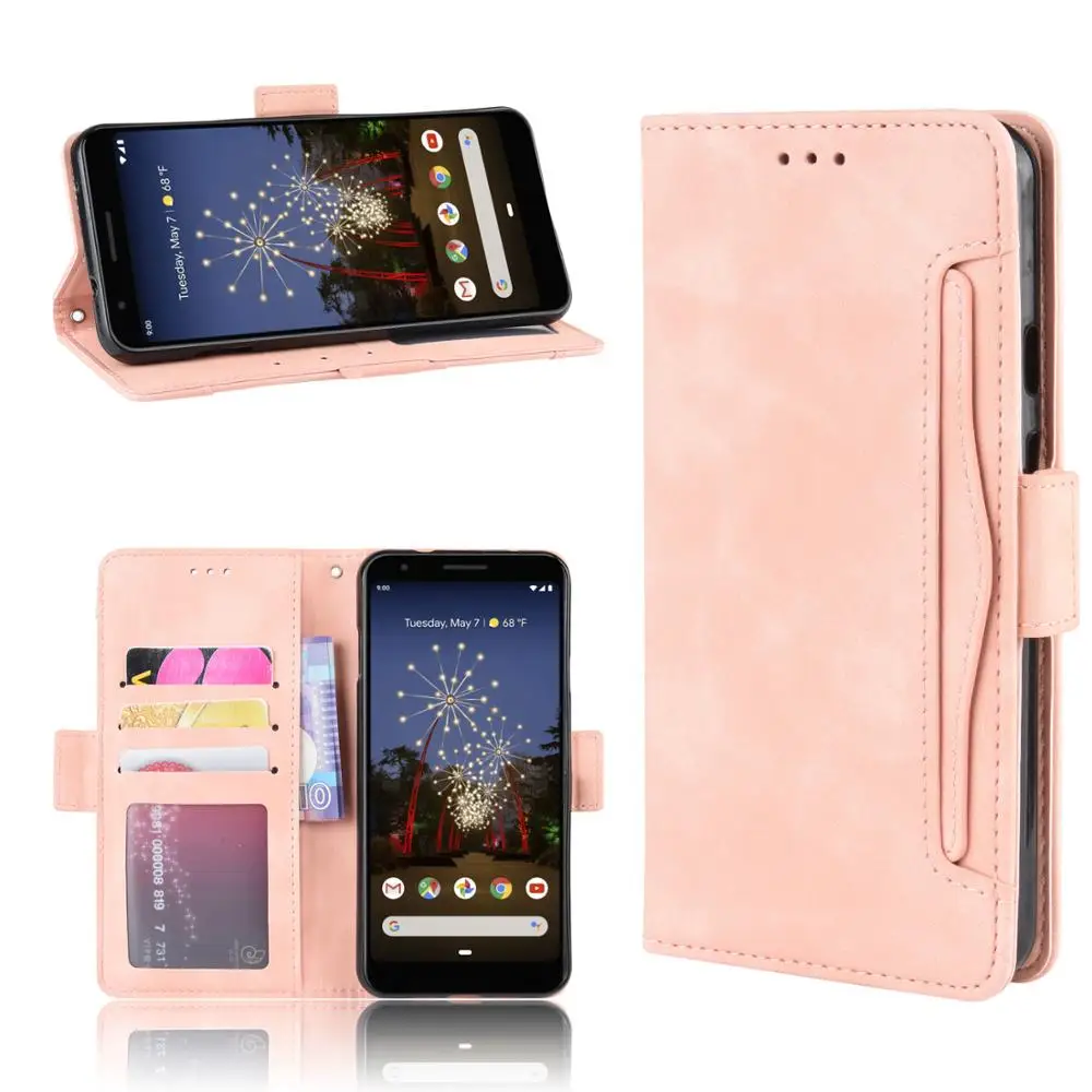 Matte Leather Rotate Multi-card Slot Wallet Flip Case For Google Pixel 4 4XL 3A XL With Photo Frame |