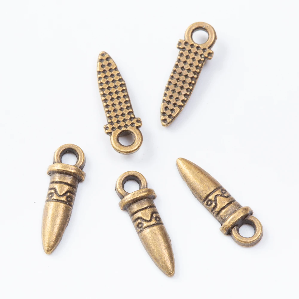 

500 pieces of retro bullet pendant zinc alloy pendant DIY European style jewelry making 7022