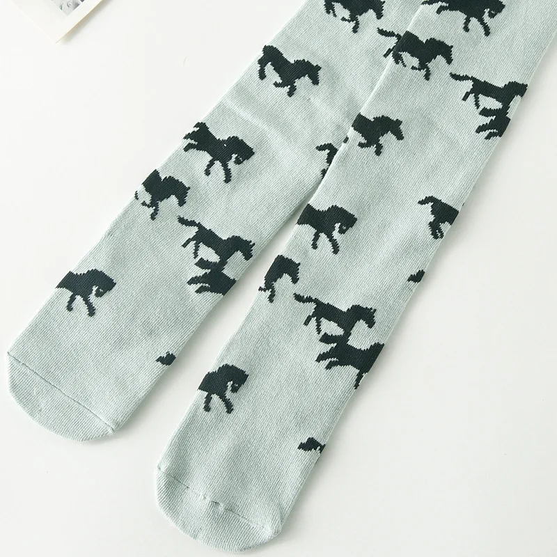 Детские модные носки с лотосом для девочек сильный милый лошадь облако Луна