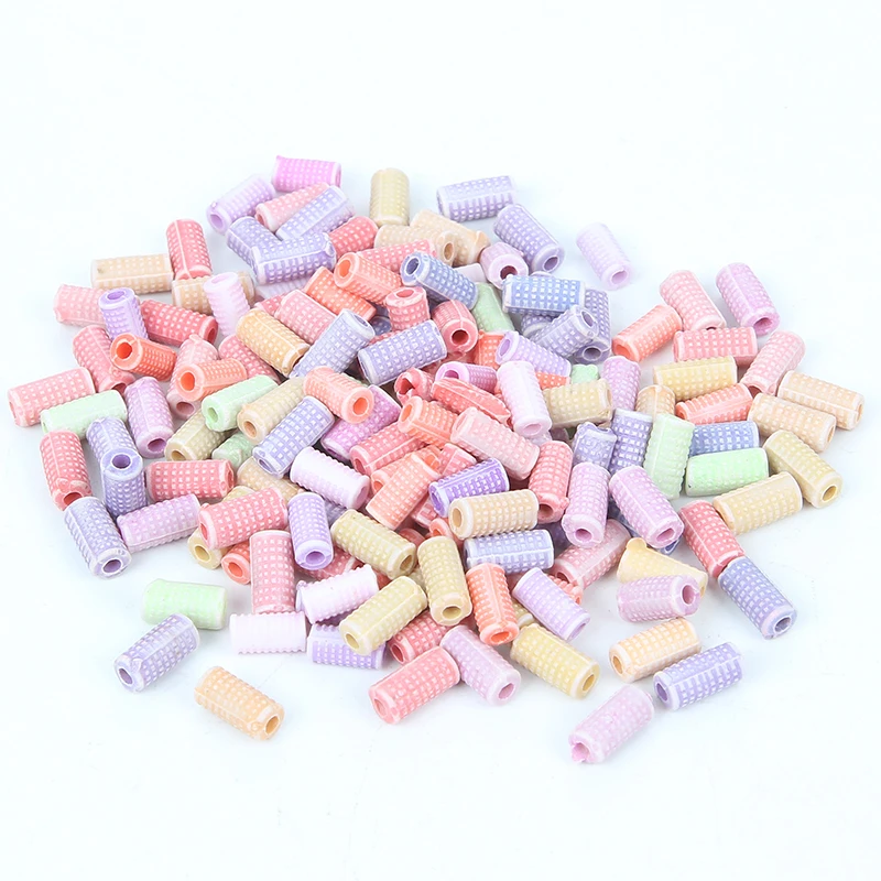 100 шт. Круглые Обжимные Клещи акриловые бусины 8x4 мм для ювелирных изделий